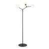 Lampadaire FAIRY BLACK 3 boules verre blanc et metal noir Design chic 