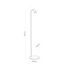 Lampadaire LOGAN WHITE metal blanc Minimaliste 