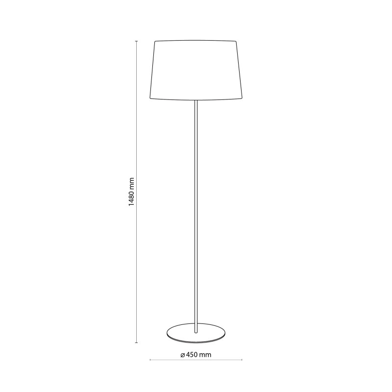 Lampadaire MAJA BLACK Tissu noir Design Minimaliste 