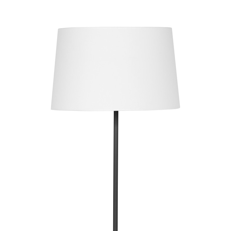 Lampadaire MAJA BLACK/WHITE abat-jour tissu blanc Minimaliste 