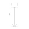 Lampadaire MAJA NATURE abat-jour lin beige gris Minimaliste 