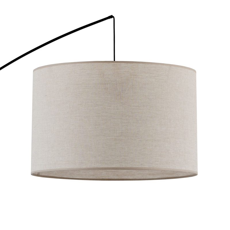 Lampadaire MOBY NATURE abat-jout tissu lin et pied metal Minimaliste 