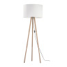 Lampadaire TOKYO WHITE bois clair et tissu blanc Nature Scandinave 