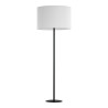 Lampadaire WINSTON WHITE abat-jour tissu blanc pied metal Minimaliste 