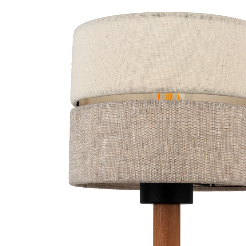 Lampe à poser ECO en tissu beige Gris Bohème 