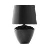 Lampe à poser FIORD BLACK tissu et verre noir Minimaliste 