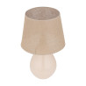 Lampe à poser LACRIMA ECRU tissu et verre beige Minimaliste 