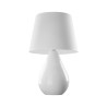 Lampe à poser LACRIMA WHITE tissu et verre blanc Minimaliste 