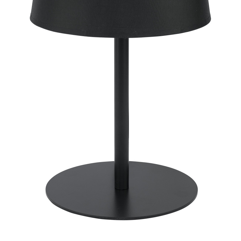 Lampe à poser MAJA BLACK Tissu noir Design Minimaliste 