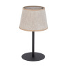 Lampe à poser MAJA NATURE abat-jour lin beige gris Minimaliste 