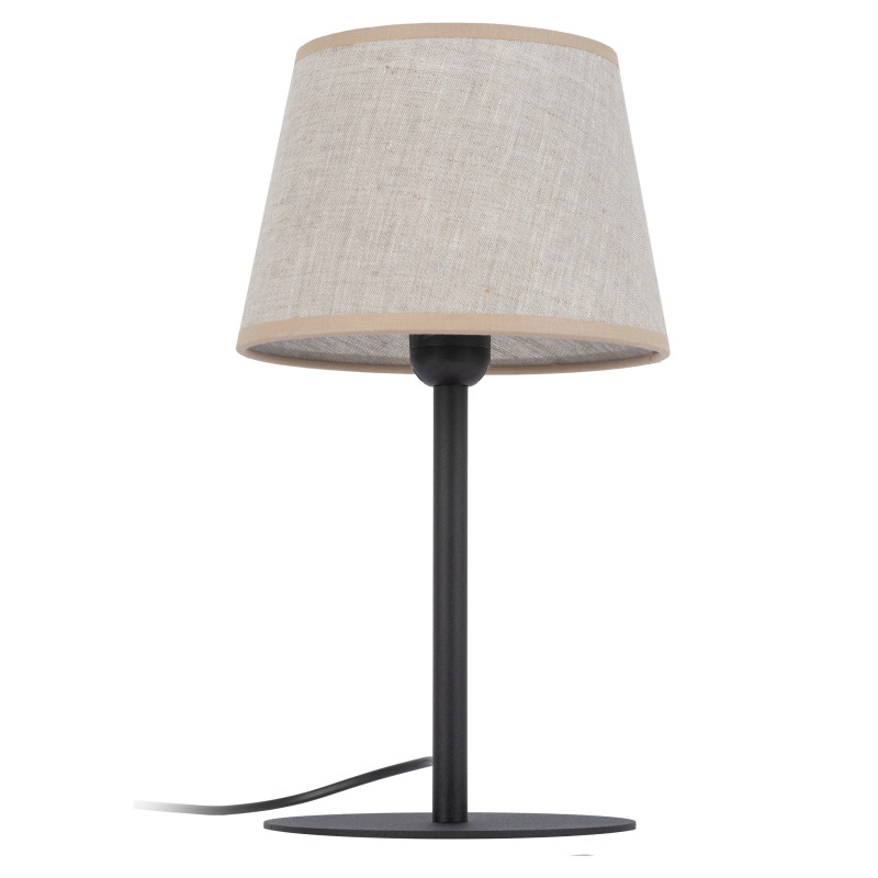 Lampe à poser MAJA NATURE abat-jour lin beige gris Minimaliste 