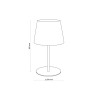 Lampe à poser MAJA WHITE Tissu blanc Design Minimaliste 