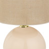 Lampe à poser PALLA ECRU tissu et verre beige Minimaliste 