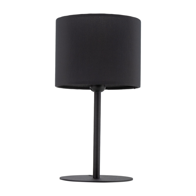 Lampe à poser RONDO BLACK tissu noir Minimaliste 