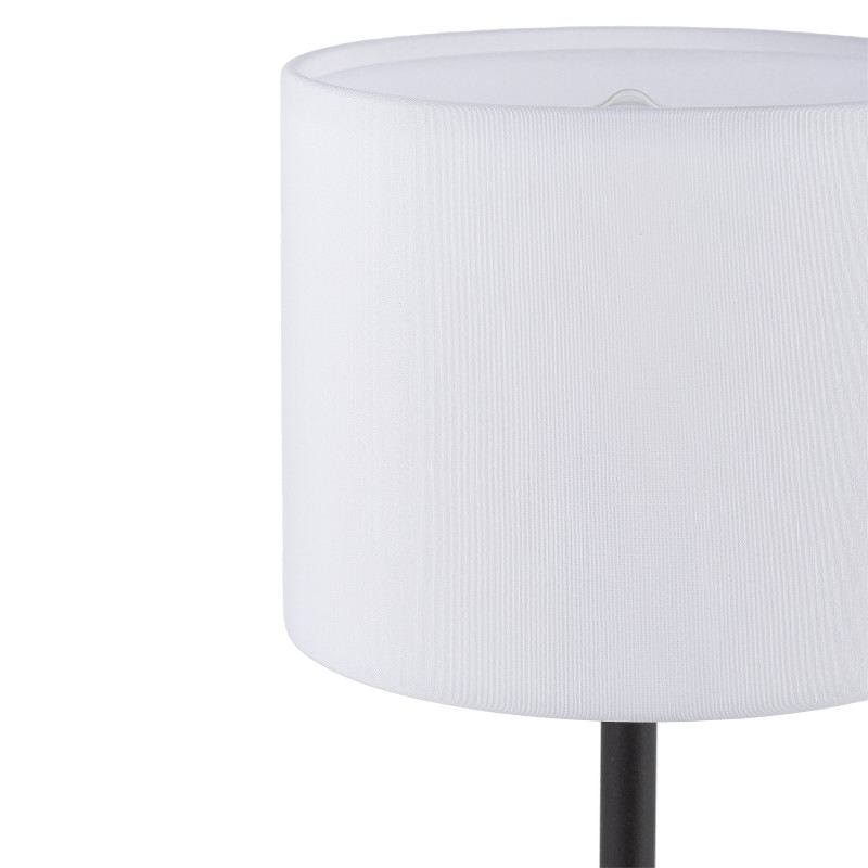 Lampe à poser RONDO WHITE tissu blanc Minimaliste 