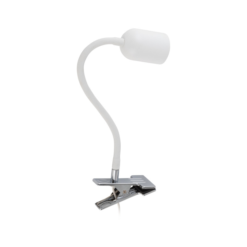 Lampe à poser flexible à pince TOP WHITE metal blanc Minimaliste 