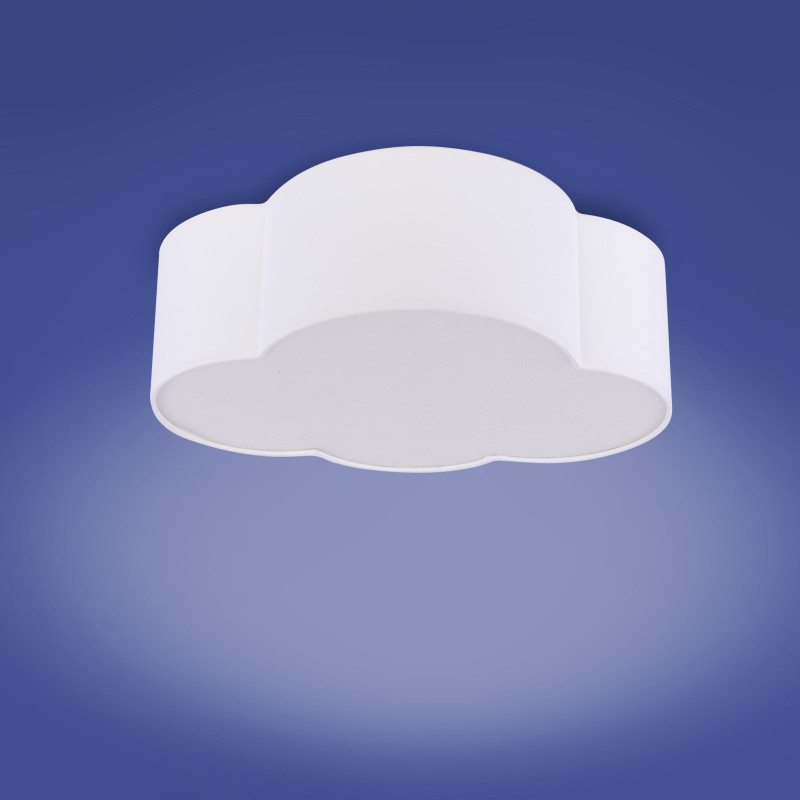 Plafonnier petit nuage CLOUD WHITE tissu pastel blanc Enfant 