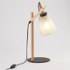 Lampe à poser VAIO NATURE lin et bois Scandinave 