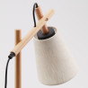 Lampe à poser VAIO NATURE lin et bois Scandinave 