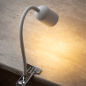 Lampe à poser flexible à pince TOP WHITE metal blanc Minimaliste 