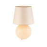 Lampe à poser SANTANA ECRU verre beige abat-jour tissu Minimaliste 