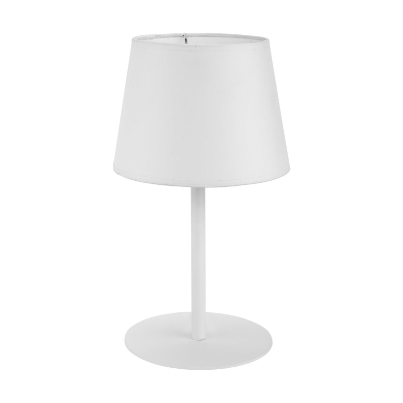 Lampe à poser MAJA WHITE Tissu blanc Design Minimaliste 