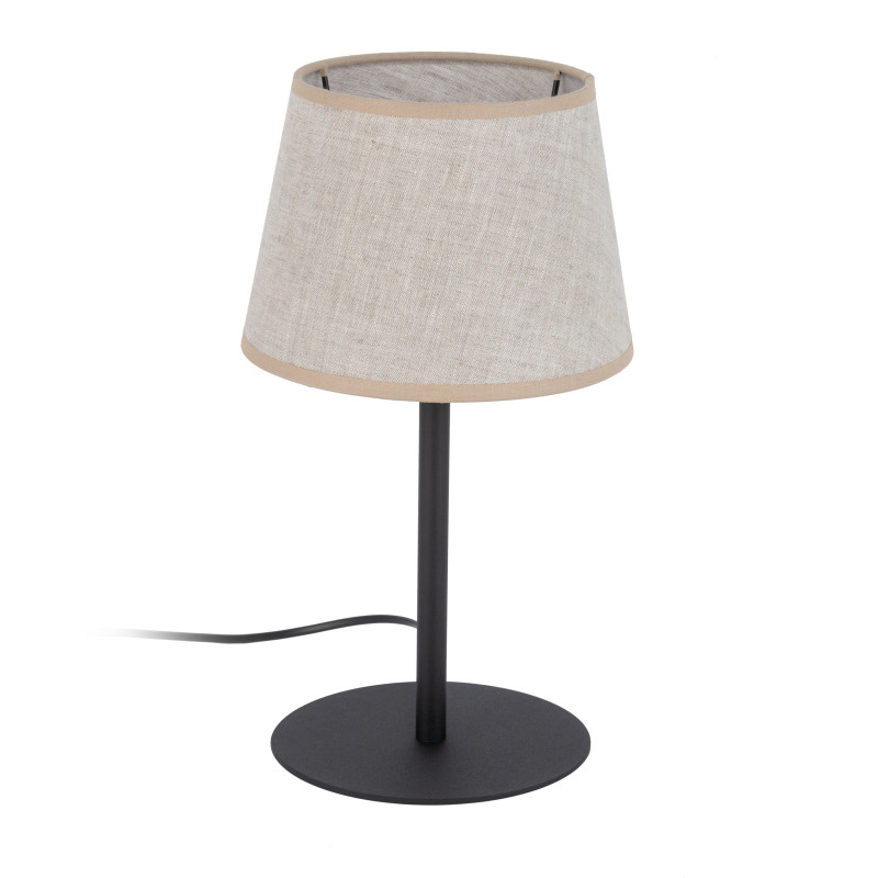 Lampe à poser MAJA NATURE abat-jour lin beige gris Minimaliste 