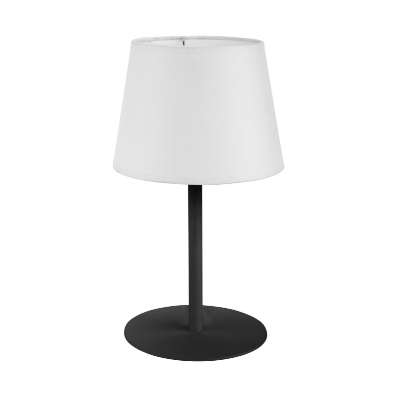 Lampe à poser MAJA BLACK/WHITE abat-jour tissu blanc Minimaliste 