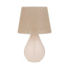 Lampe à poser LACRIMA ECRU tissu et verre beige Minimaliste 