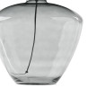 Lampe à poser FIORD GRAPHITE tissu gris anthracite et verre fumé Minimaliste 