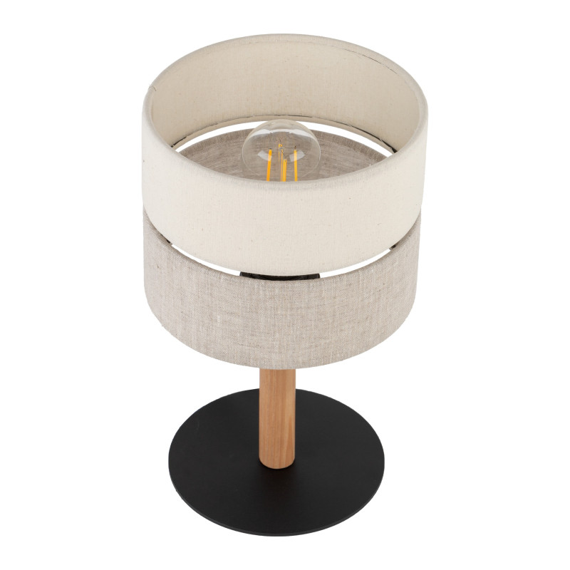 Lampe à poser ECO en tissu beige Gris Bohème 