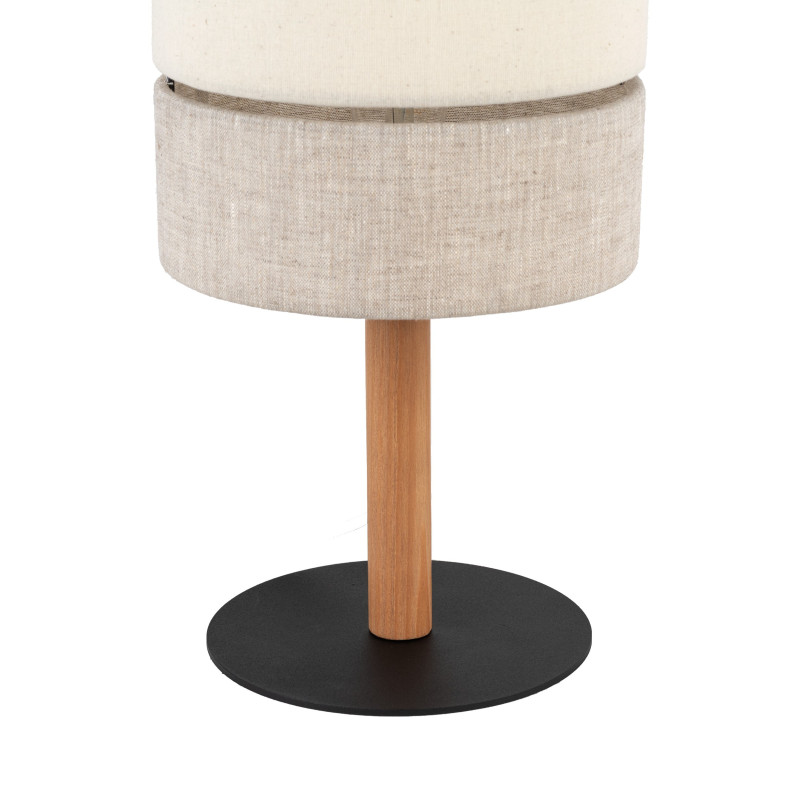 Lampe à poser ECO en tissu beige Gris Bohème 