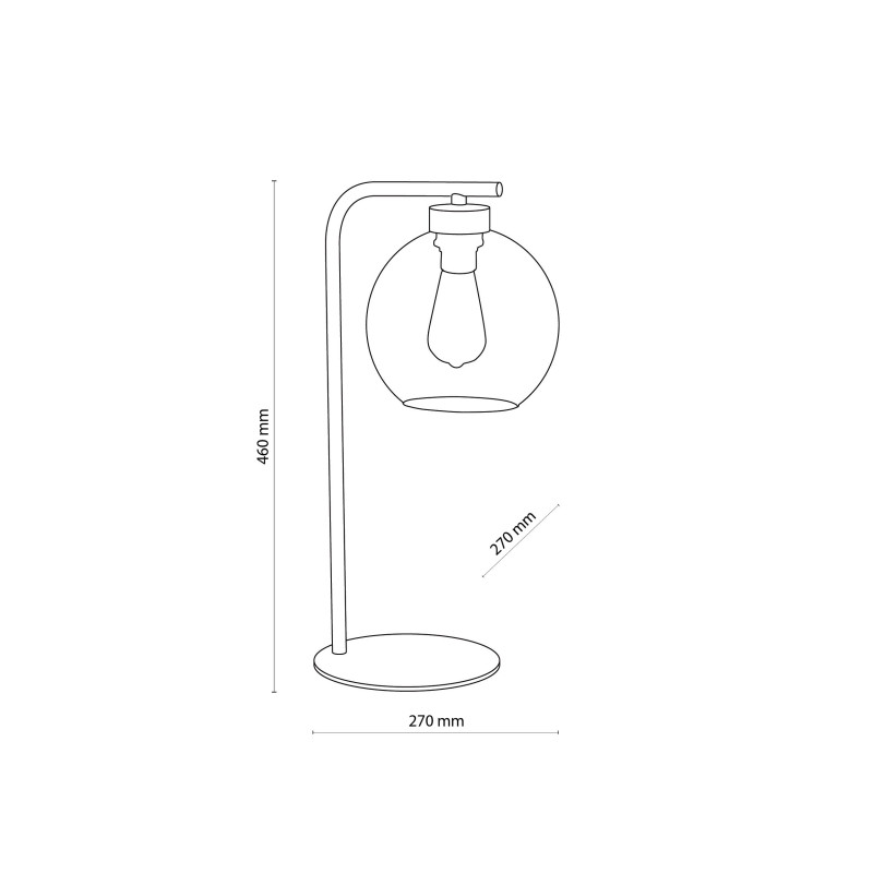 Lampe à poser CUBUS GRAPHITE verre fumé et métal noir Dessign chic 