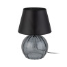 Lampe à poser AUREA Tissu noir verre fumé Minimaliste 