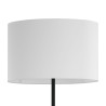 Lampadaire WINSTON WHITE abat-jour tissu blanc pied metal Minimaliste 