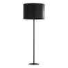 Lampadaire WINSTON BLACK abat-jour tissu noir pied metal Minimaliste 