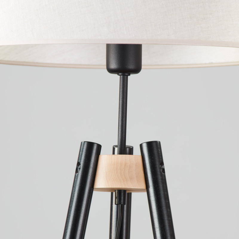 Lampadaire VAIO NATURE lin et bois Scandinave 