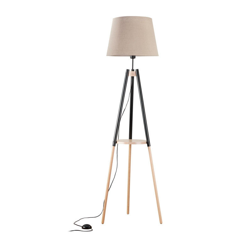 Lampadaire VAIO NATURE lin et bois Scandinave 