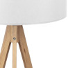 Lampadaire TREVISO WHITE bois clair et tissu blanc Nature Scandinave 