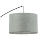 Lampadaire MOBY GREEN abat-jout tissu vert et pied metal Minimaliste 