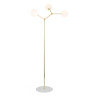 Lampadaire FAIRY GOLD 3 boules verre blanc et metal doré Design chic 