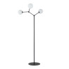 Lampadaire FAIRY BLACK 3 boules verre blanc et metal noir Design chic 