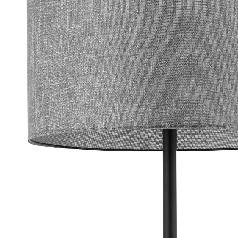 Lampadaire EARTH rond tissu gris Minimaliste 