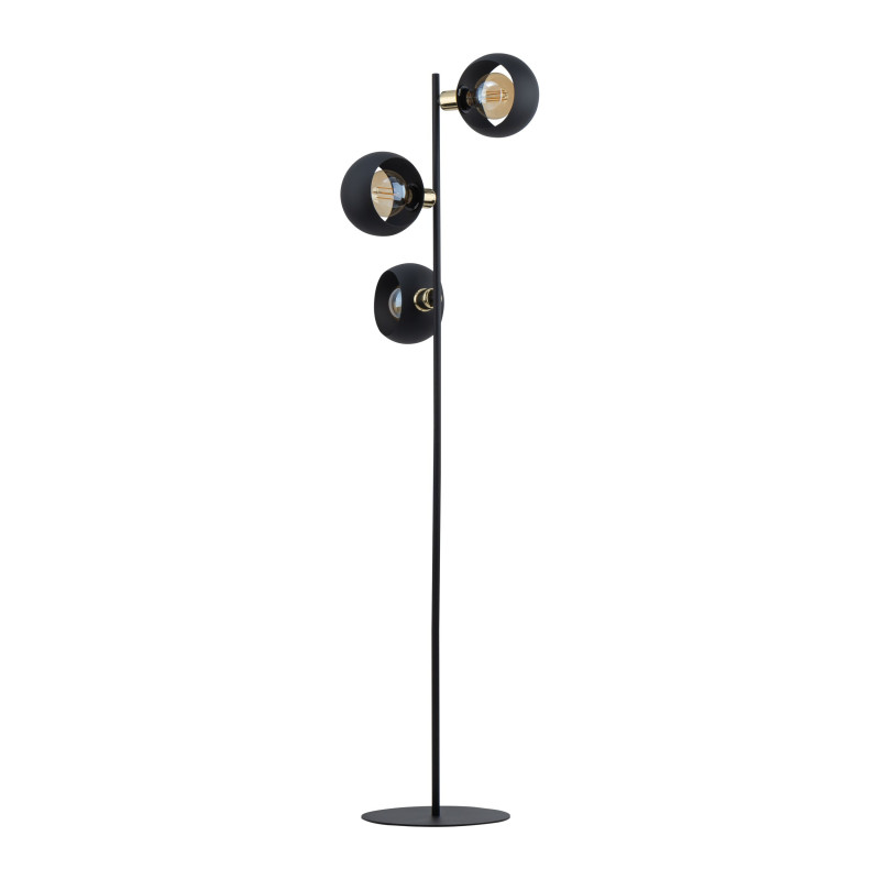 Lampadaire CYKLOP BLACK 3 boules metal noir Design chic 