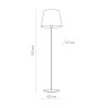 Lampadaire CHICAGO LINEN 5 abat-jour en lin beige gris Nature 