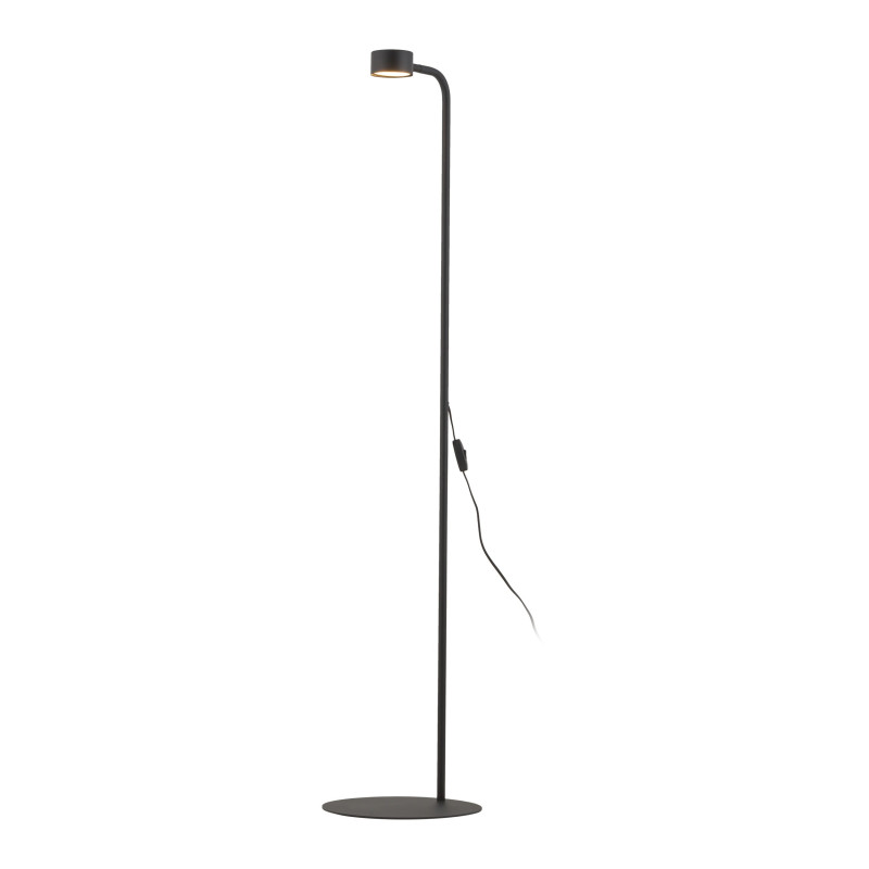 Lampadaire AVIA BLACK metal noir Industriel 