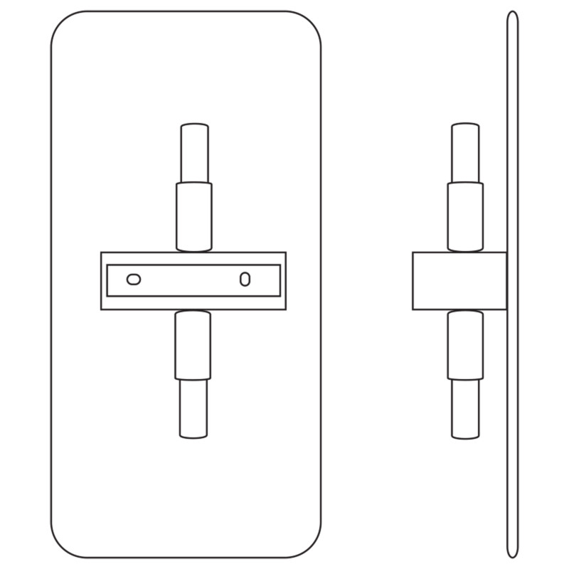 Applique TAVOLA rectangle L35cm bois clair Minimaliste 