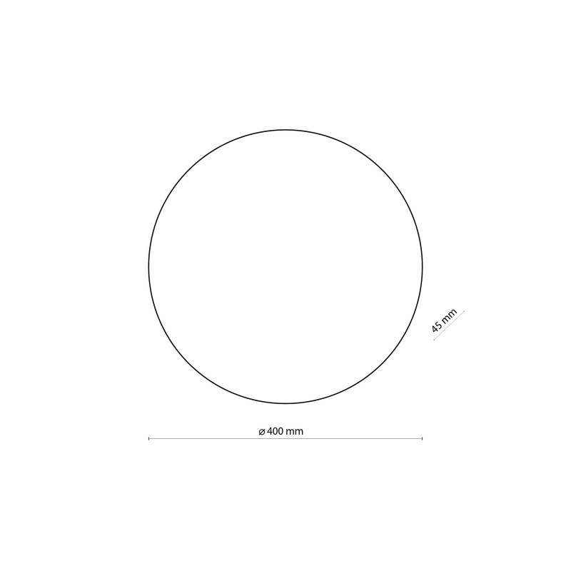 Applique murale ronde 40cm LUNA WHITE NEW metal blanc Minimaliste 