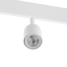 Plafonnier TOP WHITE 6 lampes orientables alignées métal blanc Design Minimaliste 