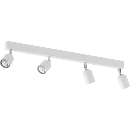 Plafonnier TOP WHITE 4 lampes orientables alignées métal blanc Design Minimaliste 